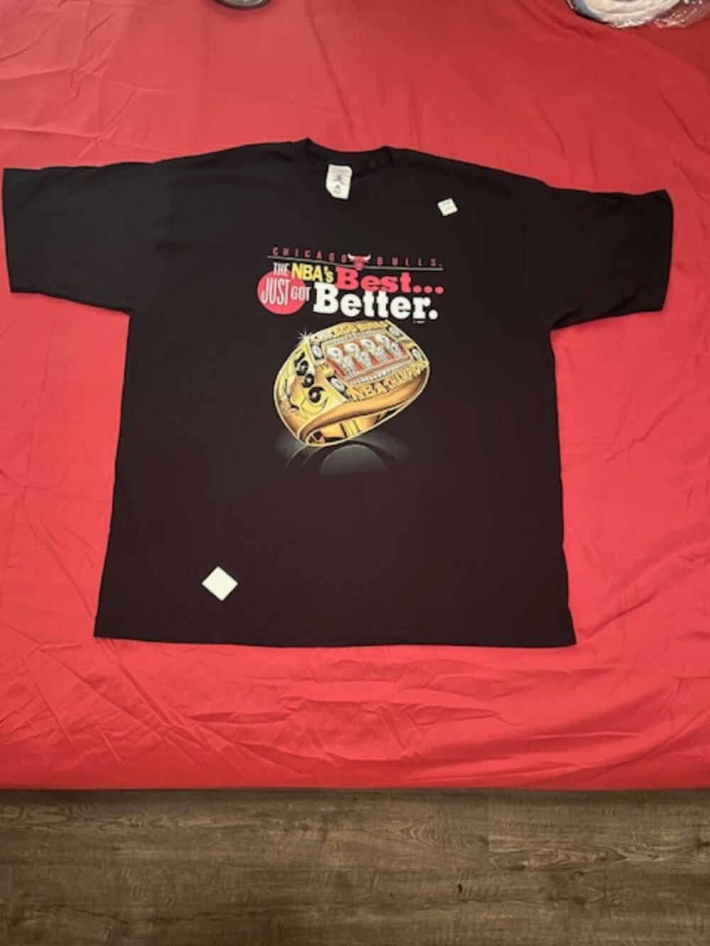 Men vintage Pro Player Chicago Bulls 1996 Ring T Shirt XL